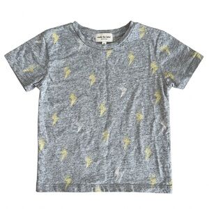 EUC Miles The Label Cotton Toddler T-shirt Grey with Lightning Size 4T